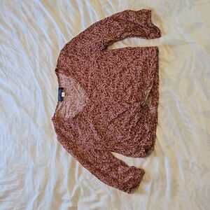 Blue Rain cropped top Cottagecore Boho Ditsy Floral